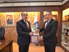 Dinar Esnaf Kefalet ve Pancar Kooperatifi Başkanı Veysel Topçu’dan Başkan Çöl’e Ziyaret