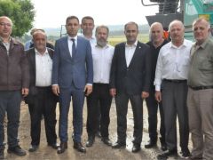 Kaymakam Mehmet Sülün, Milletvekili Hasan Arslan İle Yol Çalışmalarını İnceledi