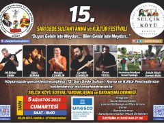 15. Sarı Dede Sultan’ı Anma ve Kültür Festivali Yapılacak