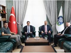 Yılmaz Akçil ile Cumhuriyet Başsavcısı Hasan Köroğlu’ndan Başkan Adnan Öztaş’a Ziyaret