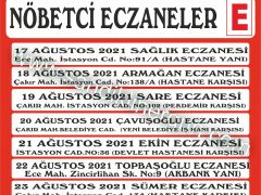 Nöbetçi Eczane Listesi