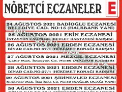 Nöbetçi Eczane Listesi