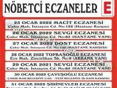 Nöbetçi Eczaneler