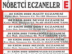 Nöbetçi Eczaneler